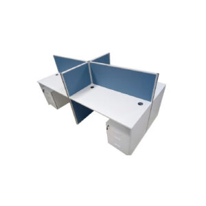 P18 4 Seater Workstation - With 4 Mobile Drawers