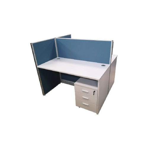 A18 2 Seater Workstation  - With 2 Mobile Drawers