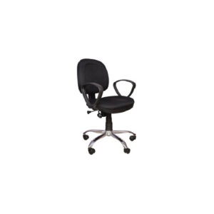B216 Bank Teller Cloth Chair Black