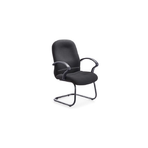 500LA Visitors Chair With Arm-Cloth-Black
