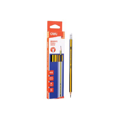 Deli HB Pencil With Eraser (38030)