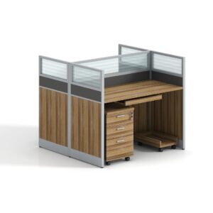 B074 - 2 Seater Workstation - With 2 Mobile Drawers