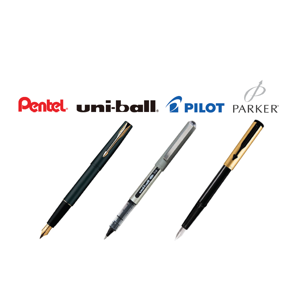 Pentel, Uni-Ball, Pilot, Parker Pens
